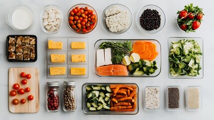 Naklejka premium diabetic meal prep for Nutrition menu, nutrition menu