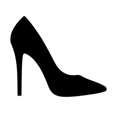 Fototapeta premium fashionable women shoe silhouette vector