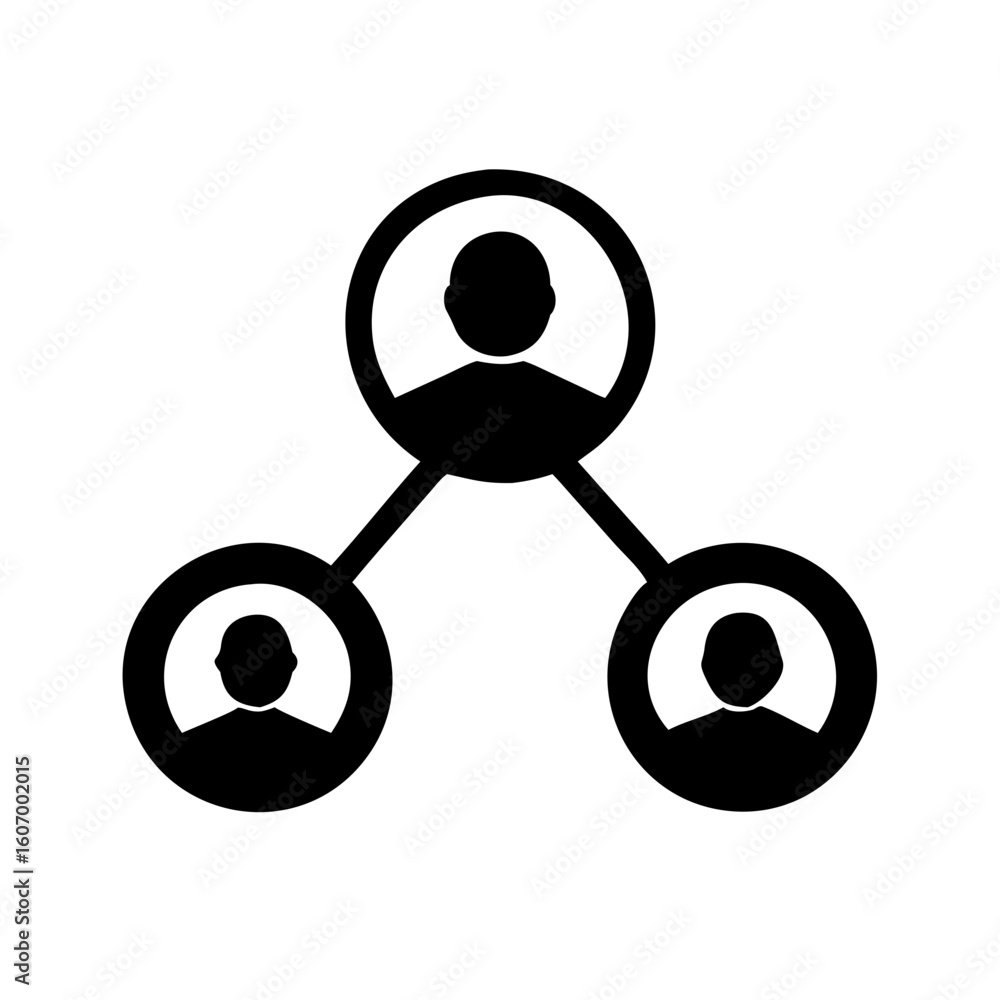 Poster network connection icon vector illustration of social media connection and teamwork organization str