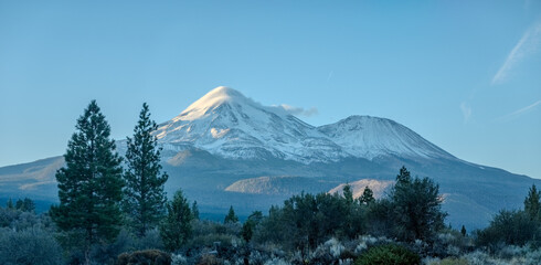 Dramatic nature scenes near Mount Shasta Cascade Range California
