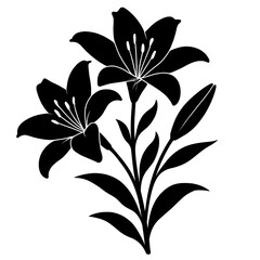Obraz premium vector illustration of a lily flower