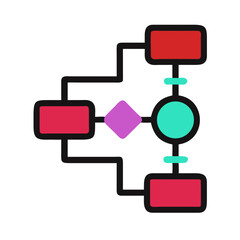 network design with gears and nodes on a white background, symbolizing technology and connectivity