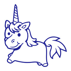 Unicorn Smile Cute Pretty Friendly Cartoon Horse