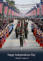 Obraz premium Celebrating Malaysia's Independence Day: A vibrant display of national pride