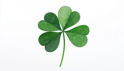 St. Patrick'S Day Green Four Leaf Clover Silhouette With Ure For Cards And Decorations. Perfect For Festive Celebrations!
