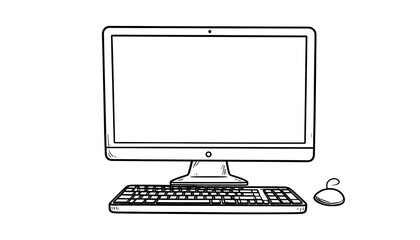 Simple sketch of a computer