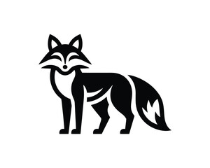 Stylized Fox Silhouette Vector Illustration Stylized