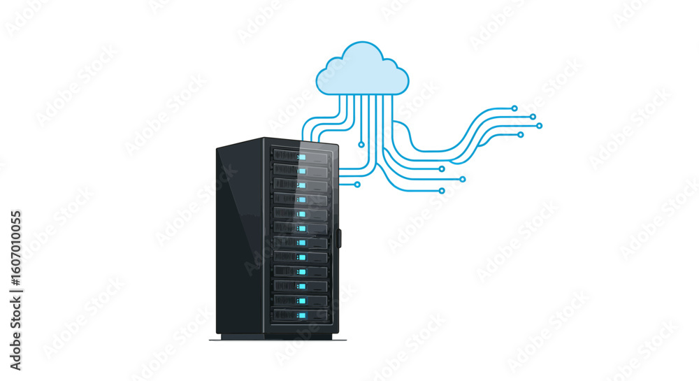 Aufkleber cloud computing server