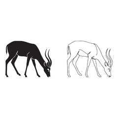 An Antelope Vector Forms - Complete Library - Graphic Resource - Antelope silhouette - Antelope lineart - Antelope vector - vector set of Antelope






