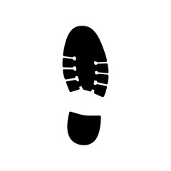 Human footprint silhouette icon vector flat design.