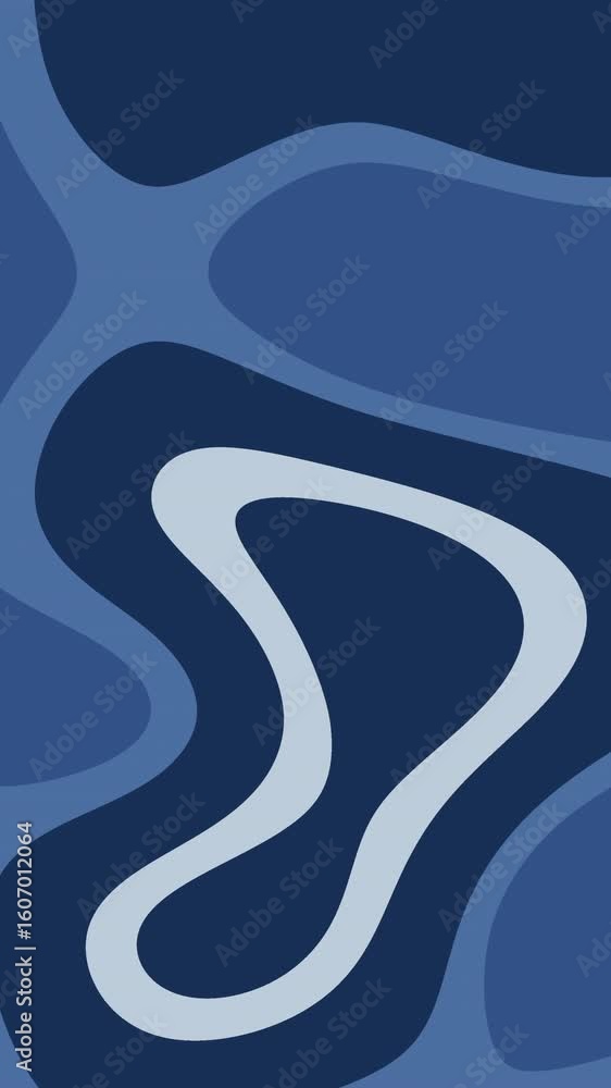 Aufkleber abstract navy blue background with light blue shapes. fluid organic forms create a calming visual. p