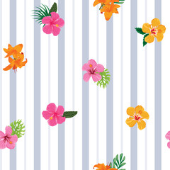 Obraz premium Allover Floral Pattern Textile Print