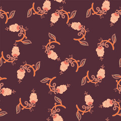 Dark Background Small Floral Pattern