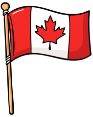 Canada country flag showing traditional maple leaf symbol
