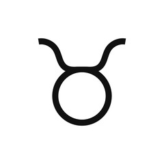 Taurus zodiac sign clipart template vector