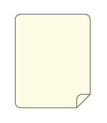 角がめくれた1枚の紙のアイコン- おしゃれな角丸の四角いフレームやバナーのテンプレート - 4:5