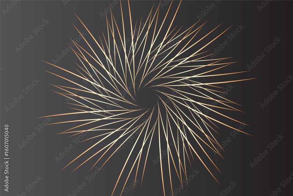 Poster abstract geometric color lines pattern on black background. elegant dark color with textured modern 