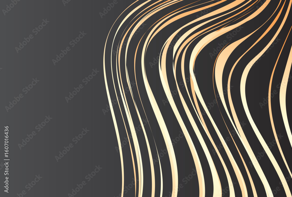 Poster abstract geometric color lines pattern on black background. elegant dark color with textured modern 