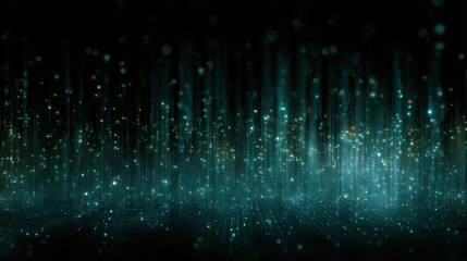 A mesmerizing digital abstract background featuring shimmering particles and depth in a dark setting.