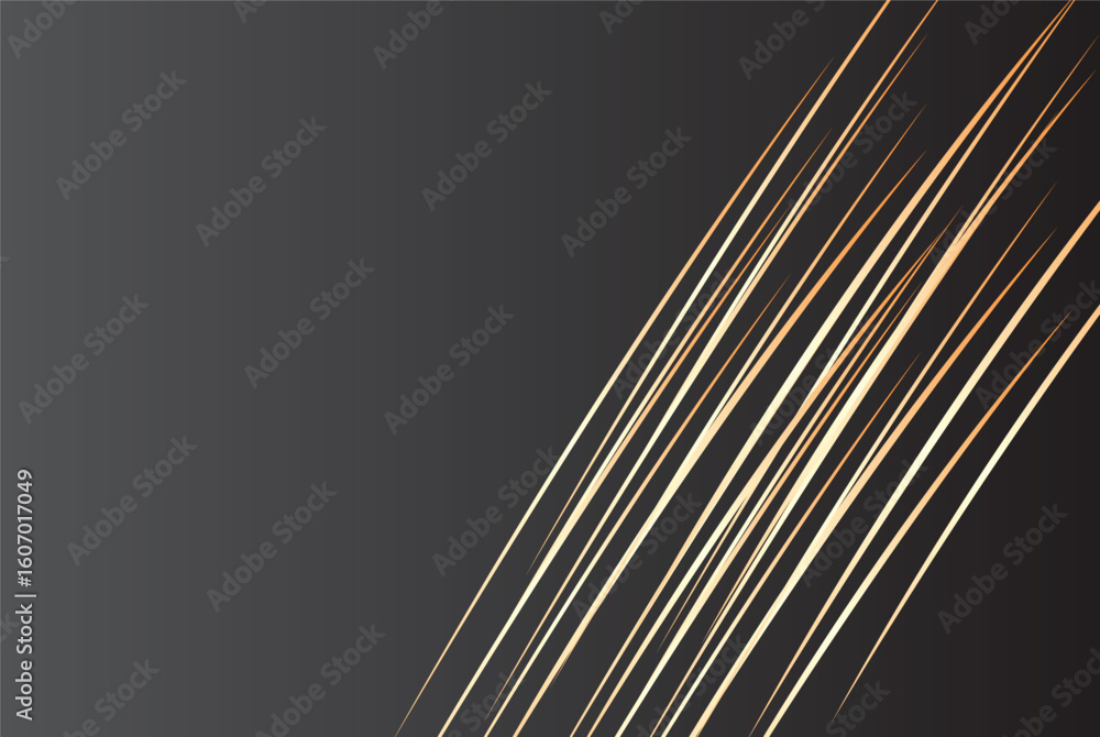 Poster abstract geometric color lines pattern on black background. elegant dark color with textured modern 