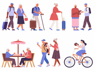 people in different poses