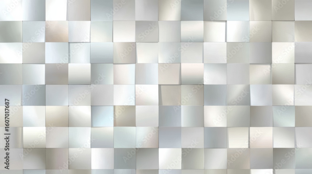 Poster a seamless pattern of soft gray and white tiles creating a tranquil and modern backdrop for various 