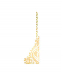 Golden Colour paper clip art decoration of in invitation