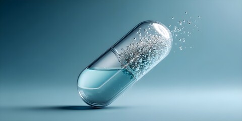 High-Resolution Pharmaceutical Capsule with Bacterial Suspension in a Controlled Environment