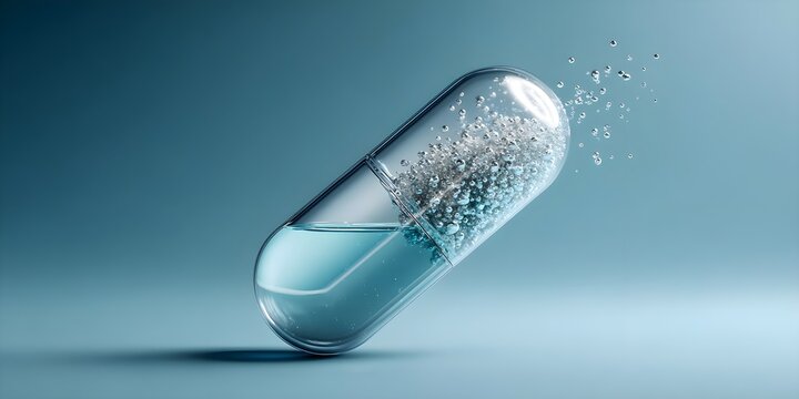 High-Resolution Pharmaceutical Capsule with Bacterial Suspension in a Controlled Environment