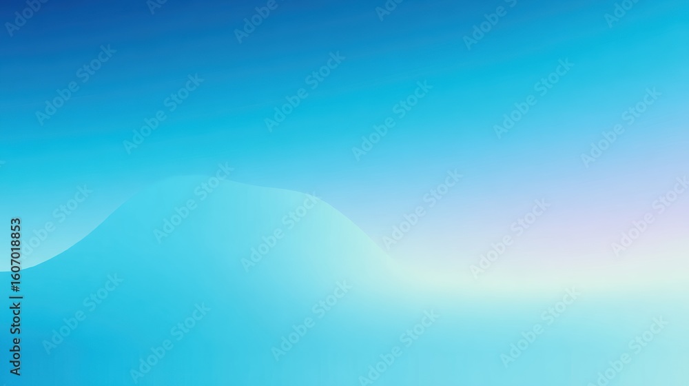 Poster a soft gradient in shades of blue, creating a serene and calming visual experience, perfect for back