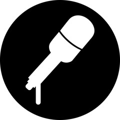 Handheld Interview Microphone Icon | Journalist & Reporter Mic Symbol
