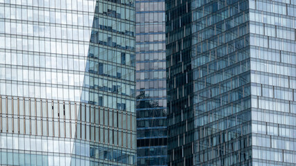 blue wall business buildings architectural background