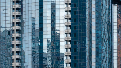 blue wall business buildings architectural background