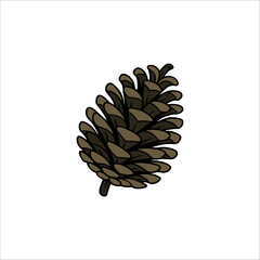 Pine flowers colorful handmade illustration artwork