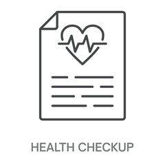 Health Checkup Line Icon, Simple Style Design Outline Symbol Illustration, Editable Stroke perfect for logos and more