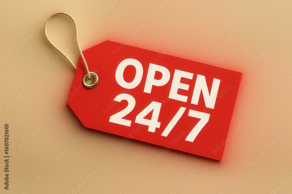 Poster red tag with 