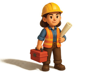 construction worker with hammer