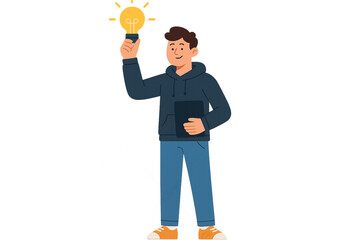 man with bulb