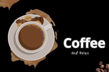 Delicious, fragrant coffee and coffee beans, perfect for your stunning work.