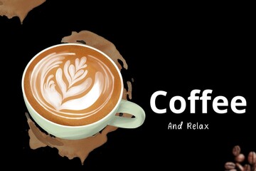 Cup of coffee with splash.