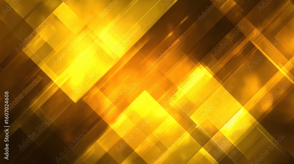 Poster a vibrant abstract background featuring golden tones and dynamic geometric shapes, perfect for desig