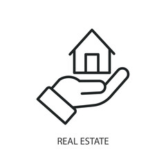 Real estate thin line vector icons.