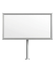 Blank billboard, digitally rendered.  Modern advertising display