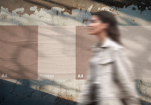 4 A4 Posters Mockup