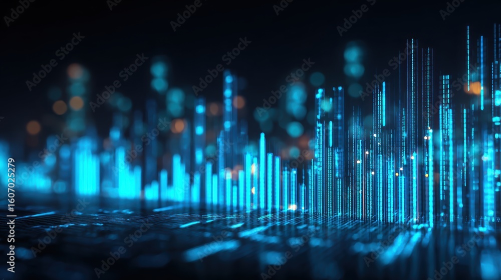 Aufkleber a vibrant digital waveform representation, showcasing colorful data visualizations and modern sound 