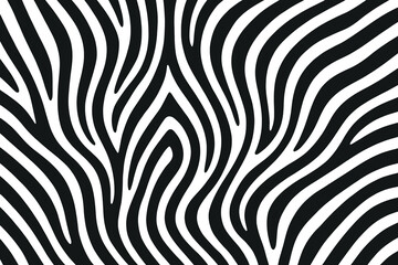 Close up abstract black and white zebra stripes pattern texture