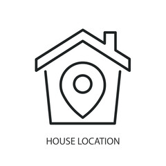 House location thin line vector icons.