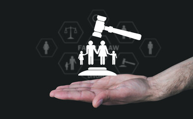 Family Law concept. Law. Judicial