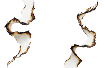 Abstract image of burnt paper scrolls