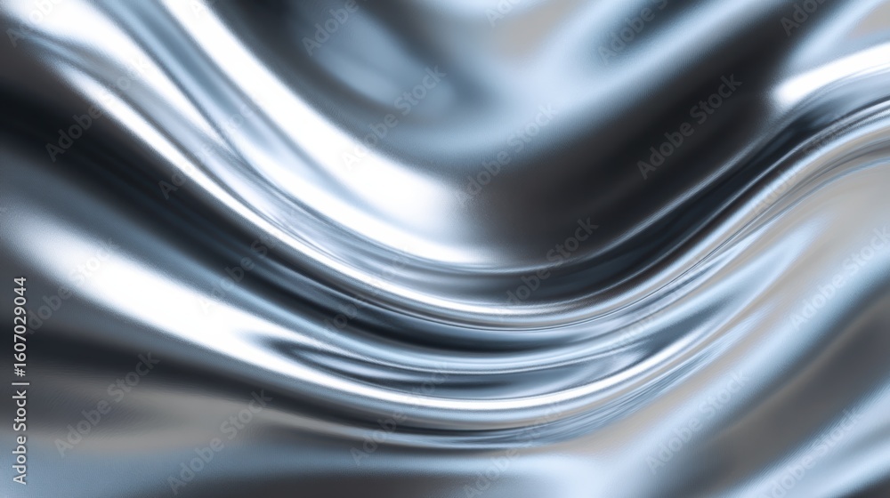 Poster abstract silver waves create a dynamic visual effect, perfect for backgrounds or design projects.